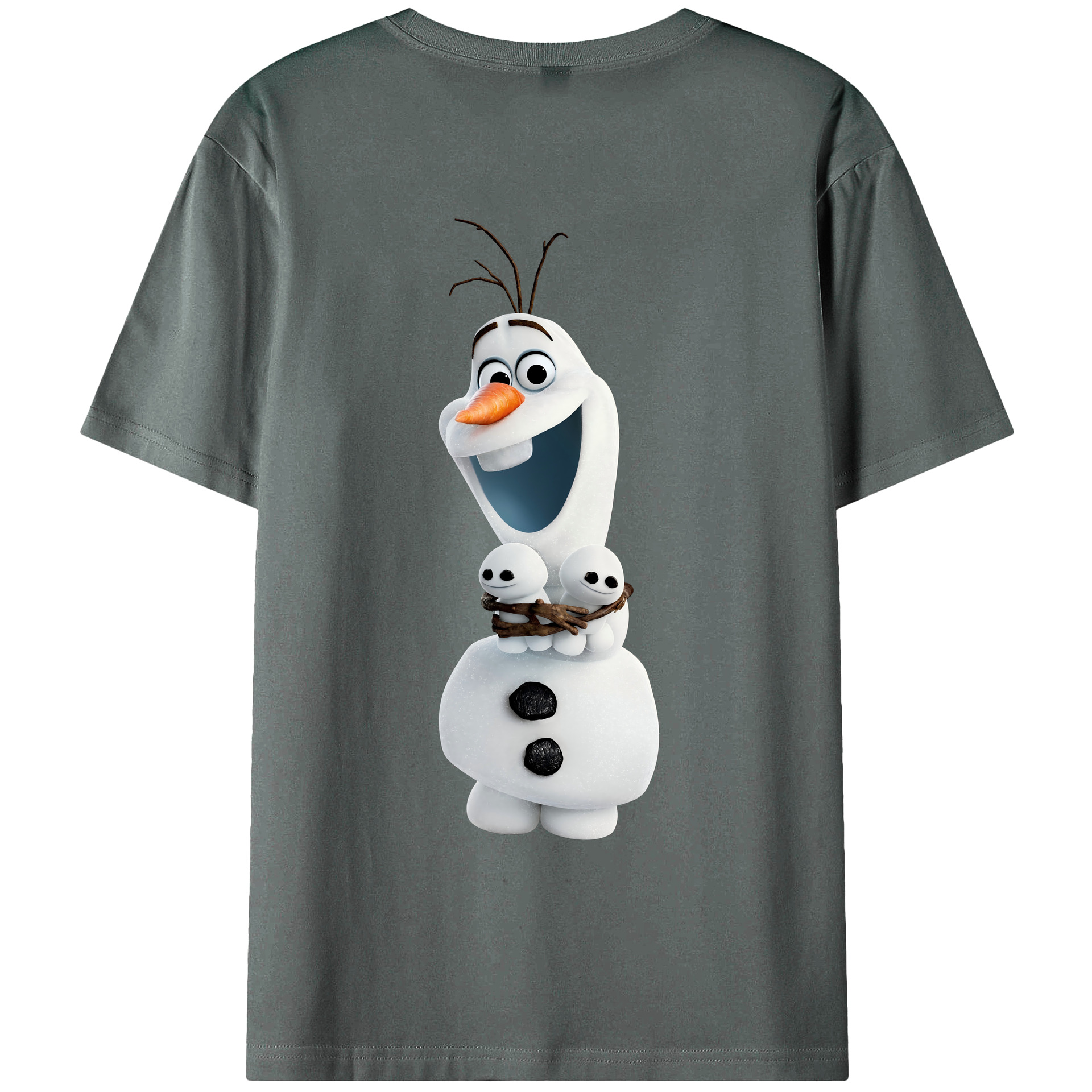 （画像用） アナと雪の女王 アンナ エルサ Frozen Anna Elsa 綿100％ メンズ半袖Tシャツ（バックプリント） 通気性